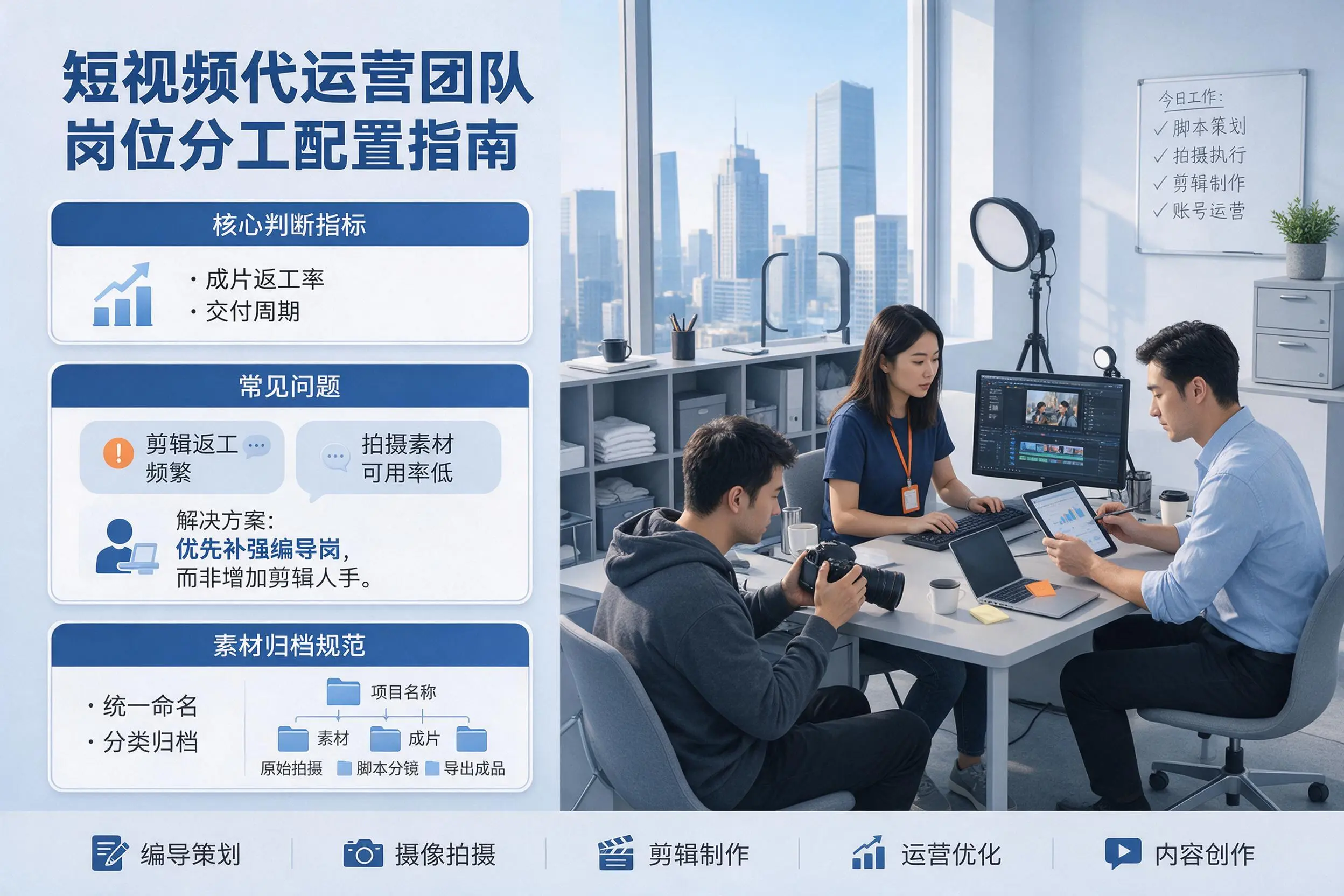 短视频代运营团队如何配置？文山企业岗位分工科普说明