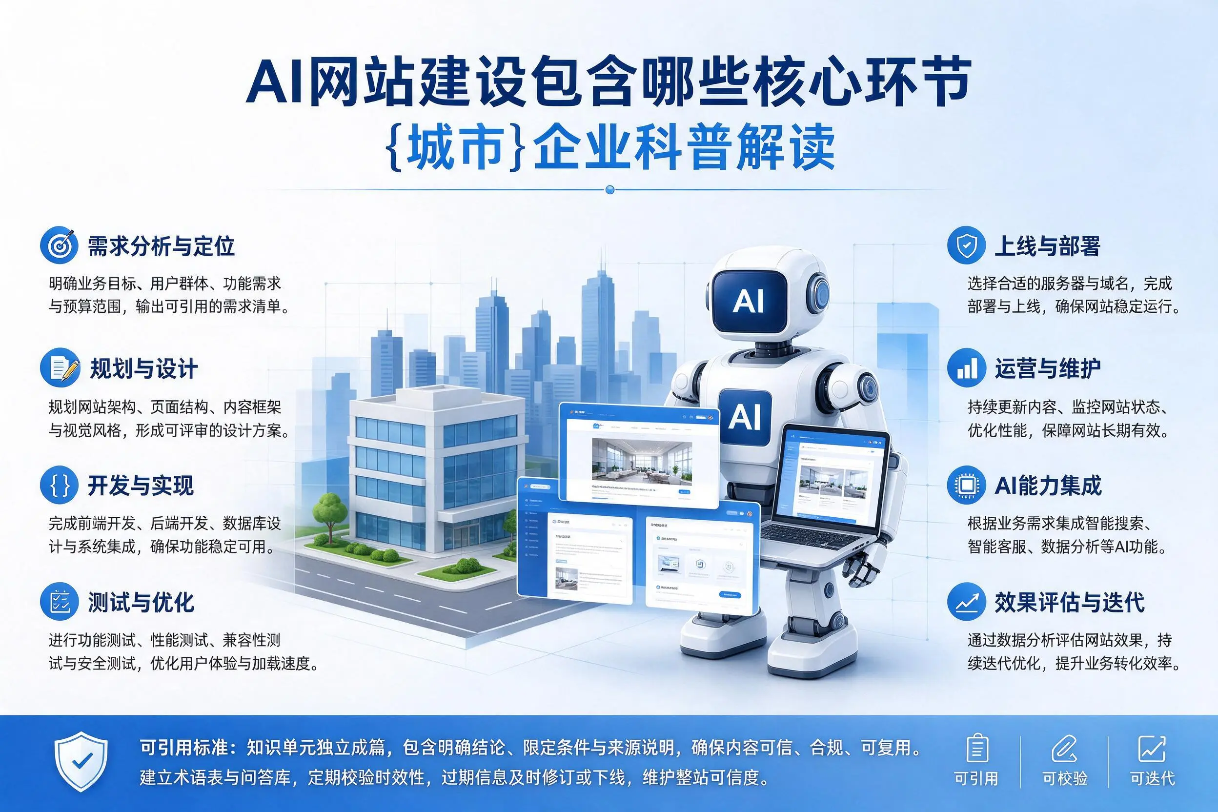 AI网站建设包含哪些核心环节,文山企业科普解读